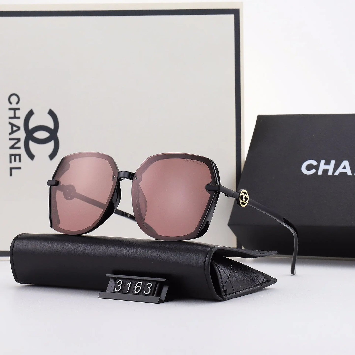 5 COLORS HOLLOW OUT LETTER THIN METAL FRAME SUNGLASSES lbcase