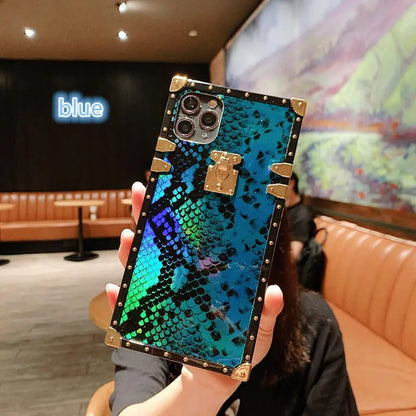 Blu-ray snake pattern lanyard phone case lbcase