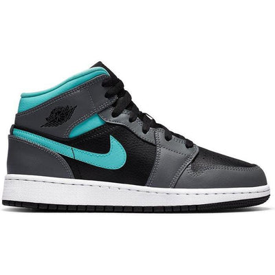 Nike Air Jordan 1 Mid GS 'Grey Aqua'
