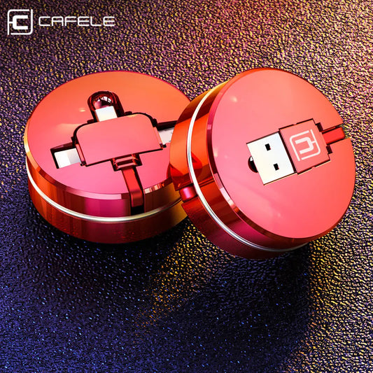 Cafele 3 in 1 Micro USB Type C 8 Pin USB Cable lbcase