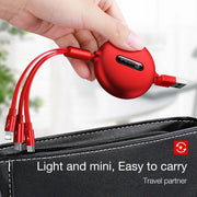 Cafele Retractable 3 in 1 USB Cable Micro Type C USB Cable