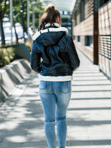 Ria Hooded Sheepskin Jacket