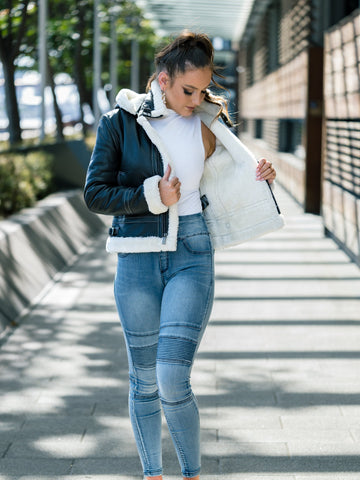 Ria Hooded Sheepskin Jacket