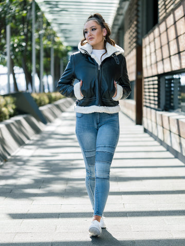 Ria Hooded Sheepskin Jacket
