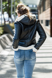 Ria Hooded Sheepskin Jacket