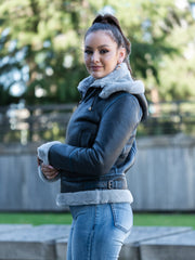 Roxy Blue Sheepskin Jacket