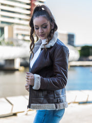 Vinika Dark Brown Sheepskin Jacket