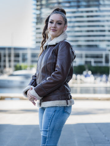 Vinika Dark Brown Sheepskin Jacket