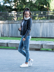 Piera Dark Brown Sheepskin Jacket