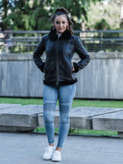 Petula Black Sheepskin Jacket