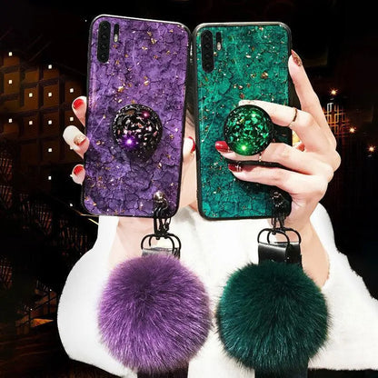 Gold Foil Marble Hairball Case lbcase