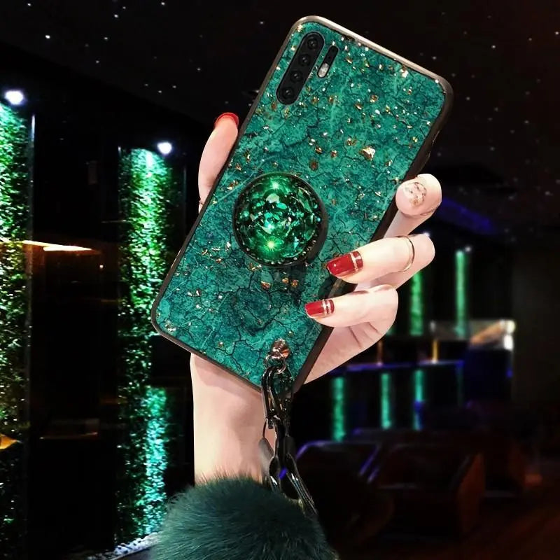 Gold Foil Marble Hairball Case lbcase