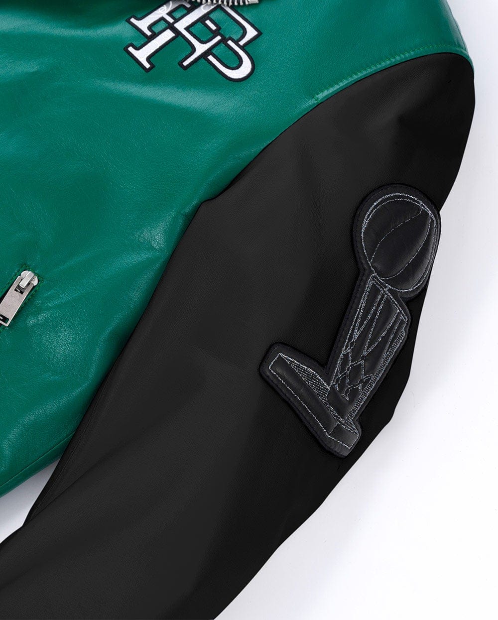 Lambskin Logo Embroidery Patched Genuine Leather Moto Biker Jacket