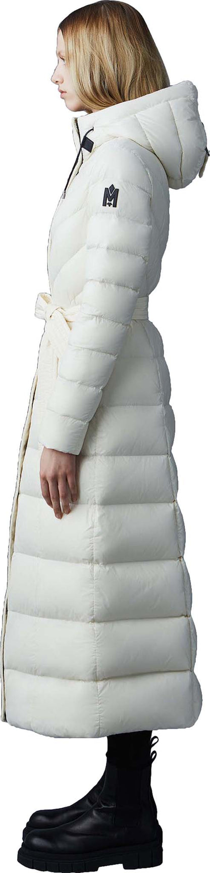 Calina Maxi Lightweight Down Coat with Sash Belt - Women's|-|Manteau Calina long de duvet léger avec ceinture - Femme
