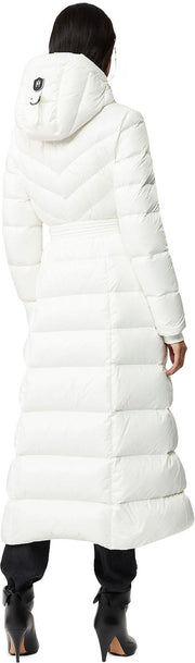 Calina Maxi Lightweight Down Coat with Sash Belt - Women's|-|Manteau Calina long de duvet léger avec ceinture - Femme