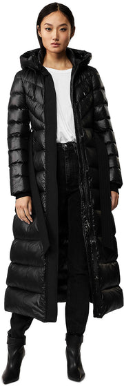 Calina Maxi Lightweight Down Coat with Sash Belt - Women's|-|Manteau Calina long de duvet léger avec ceinture - Femme