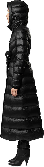 Calina Maxi Lightweight Down Coat with Sash Belt - Women's|-|Manteau Calina long de duvet léger avec ceinture - Femme