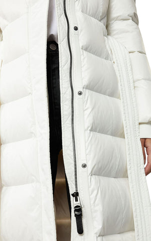 Calina Maxi Lightweight Down Coat with Sash Belt - Women's|-|Manteau Calina long de duvet léger avec ceinture - Femme