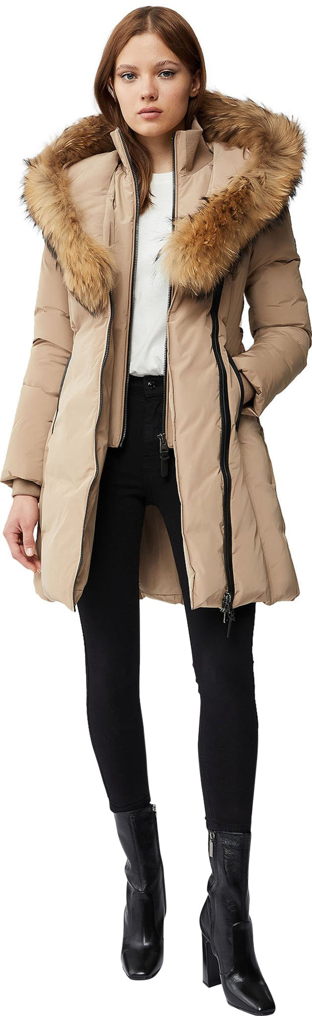 Kay Natural Fur Signature Collar Down Coat - Women's|-|Manteau en duvet à col en fourrure naturelle signature Kay - Femme