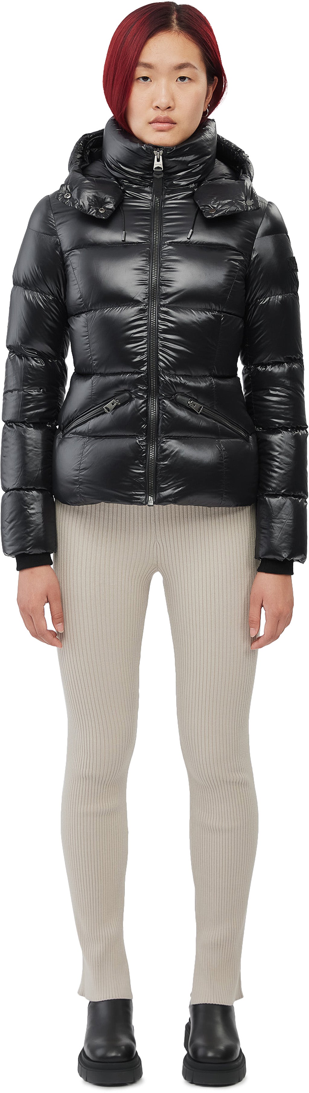 Madalyn Lustrous Light Down Jacket with Hood - Women's|-|Manteau en duvet Madalyn à capuche amovible - Femme