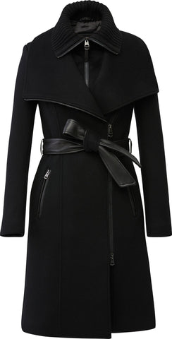 Nori 2-in-1 Tailored Wool Coat with Sash Belt - Women’s|-|Manteau Nori en laine ceinturé 2-en-1 ajusté - Femme