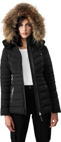 Patsy Stretch Light Down Jacket with Natural Fur - Women's|-|Manteau Patsy en duvet léger et extensible à fourrure naturelle amovible - Femme