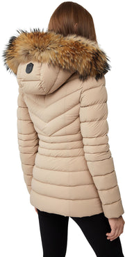 Patsy Stretch Light Down Jacket with Natural Fur - Women's|-|Manteau Patsy en duvet léger et extensible à fourrure naturelle amovible - Femme