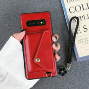 Samsung leather simple crossbody coin purse