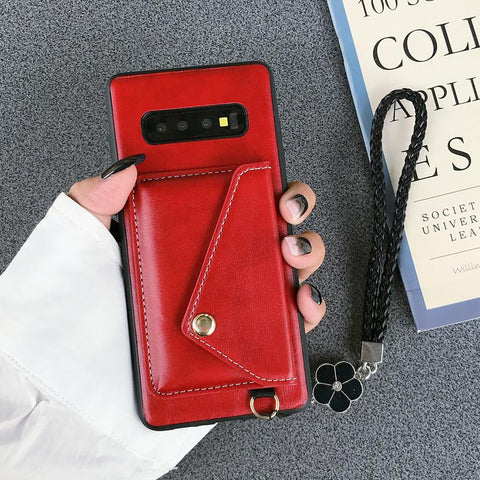 Samsung leather simple crossbody coin purse