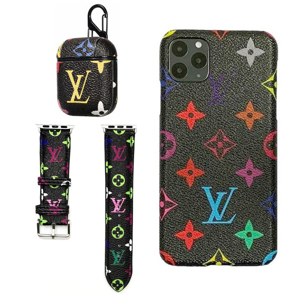 BLACK LV CLASSIC MONOGRAM INSPIRED IPHONE, AIRPOD 1/2 & WATCH BAND