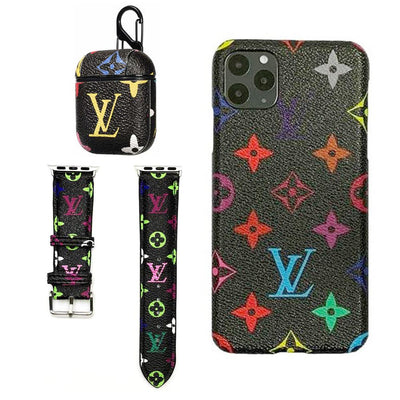 BLACK LV CLASSIC MONOGRAM INSPIRED IPHONE, AIRPOD 1/2 & WATCH BAND