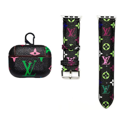 BLACK LV CLASSIC MONOGRAM INSPIRED AIRPODS PRO & WATCH BAND