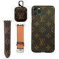 BROWN LV DAMIER EBENE INSPIRED IPHONE, AIRPOD 1/2 & WATCH BAN