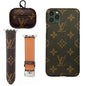 BROWN LV MONOGRAM INSPIRED IPHONE, AIRPOD PRO & WATCH BAND