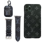 BLACK LV MONOGRAM INSPIRED IPHONE, AIRPOD 1/2 & WATCH BAND
