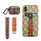 BROWN GG INSPIRED IPHONE CASE, AIRPOD PRO & WATCH BAND