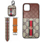BROWN GG INSPIRED IPHONE CASE, AIRPOD 1/2 & WATCH BAND