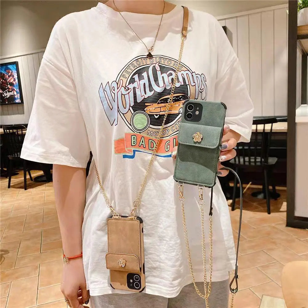 Crossbody Card package chain phone case for iphone lbcase
