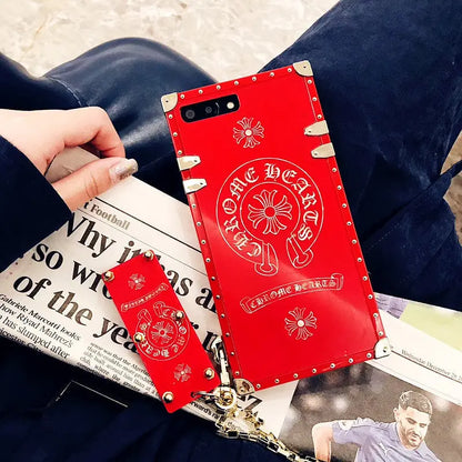 Wrist chain square phone case lbcase