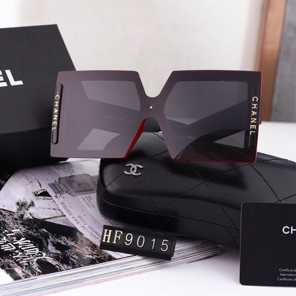 4 COLORS LETTER DECORATION METAL FRAME POLARIZED SUNGLASSES lbcase