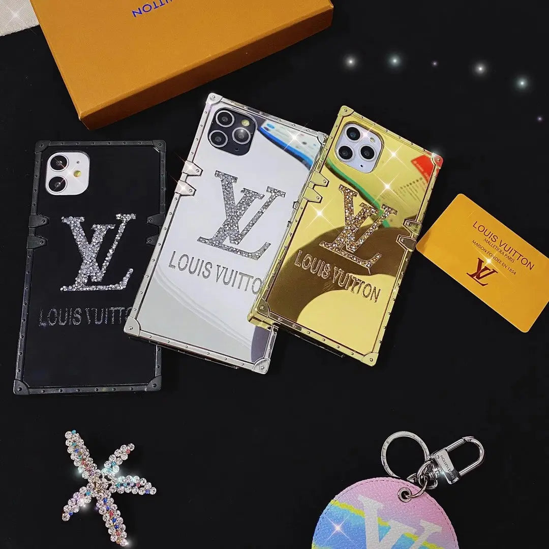Luxury shiny mirror square phone case lbcase