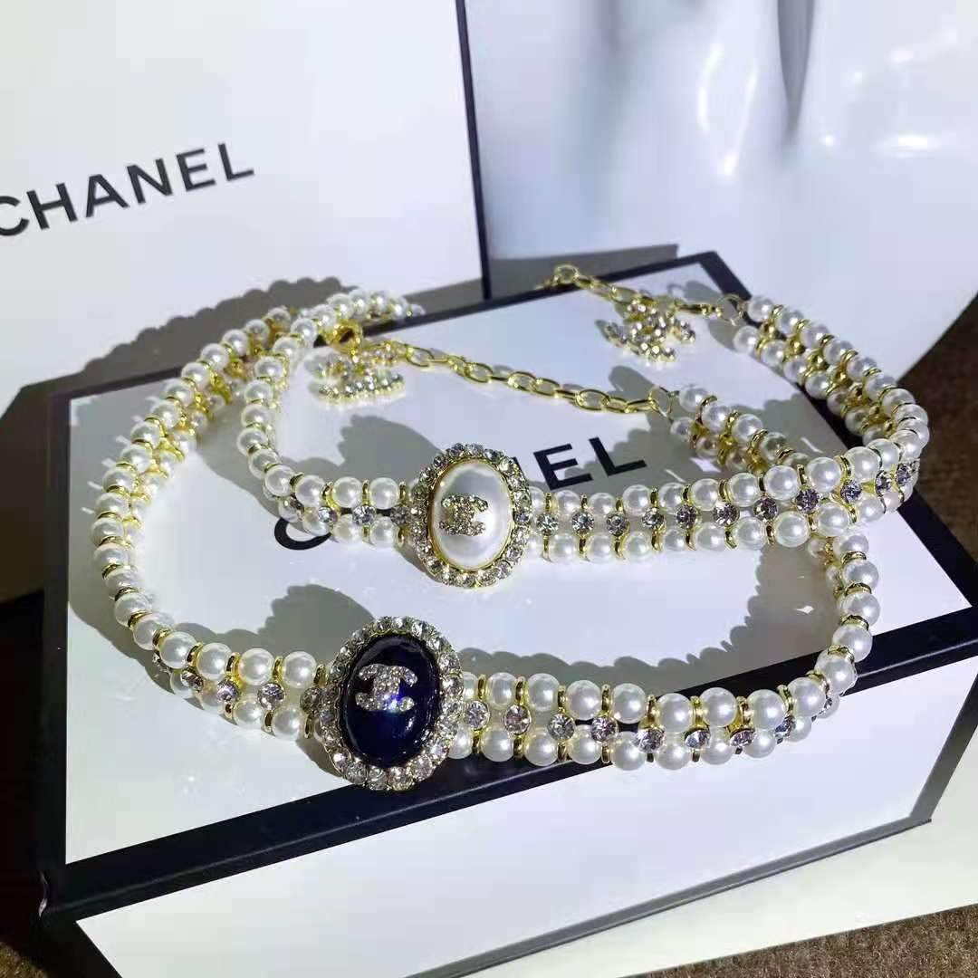 Fashion Diamond Pendant Pearl Necklace lbcase