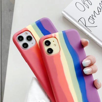 Rainbow Liquid Silicone Case lbcase