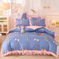 Fashion princess style Skin-friendly cotton four-piece Bed skirt lbcase