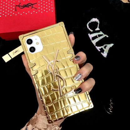 High-end crocodile pattern square phone case lbcase