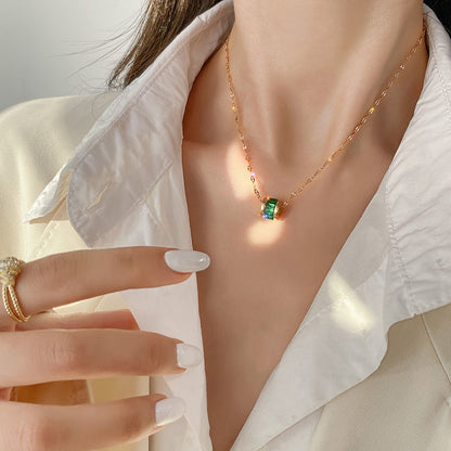 Fading titanium steel waist pendant necklace lbcase