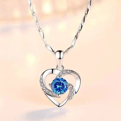 95 sterling silver necklace female ins clavicle pendant lbcase