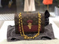 Metal Chain Leather Shoulder Bag lbcase