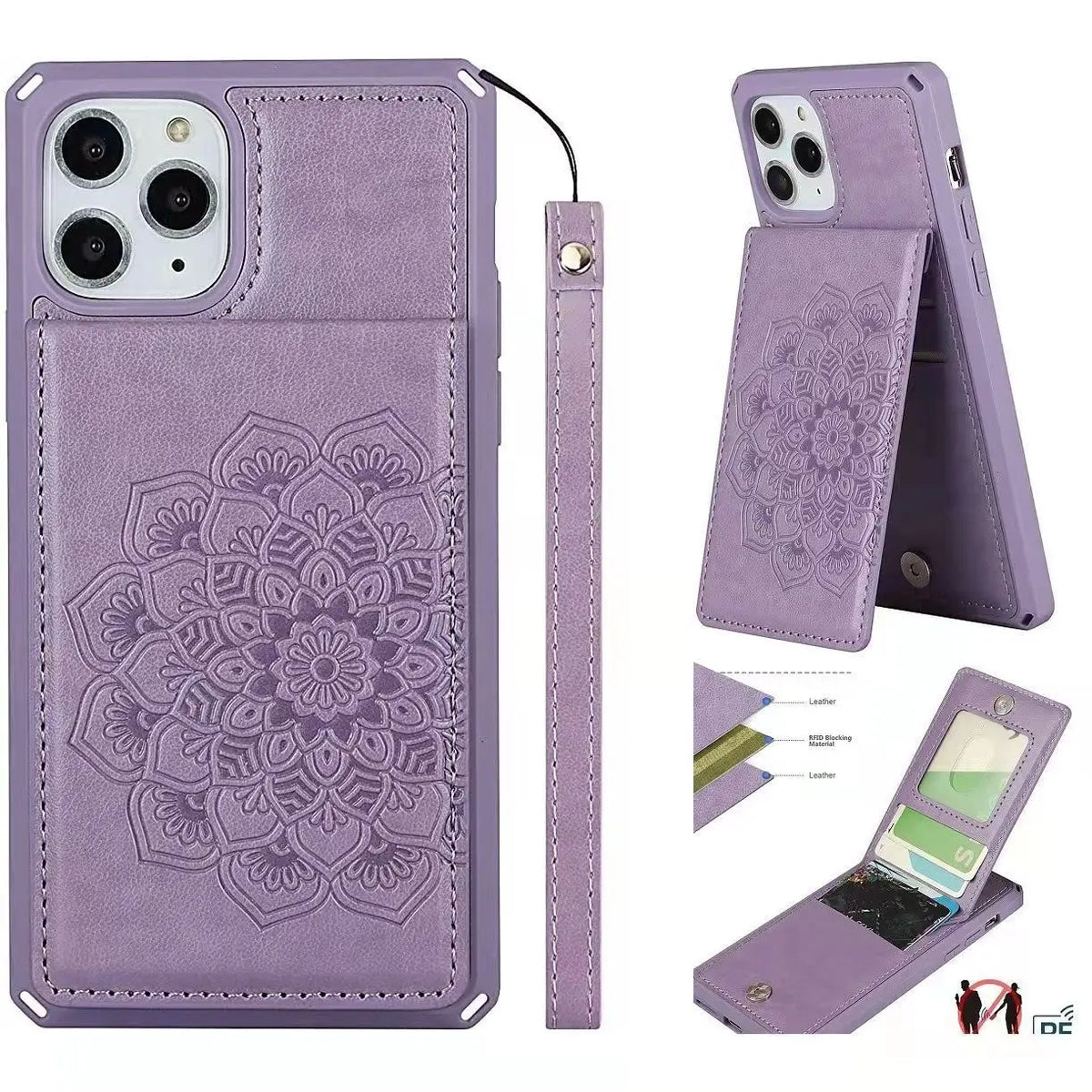 Luxury Card Bracket leather phone case for iphone lbcase