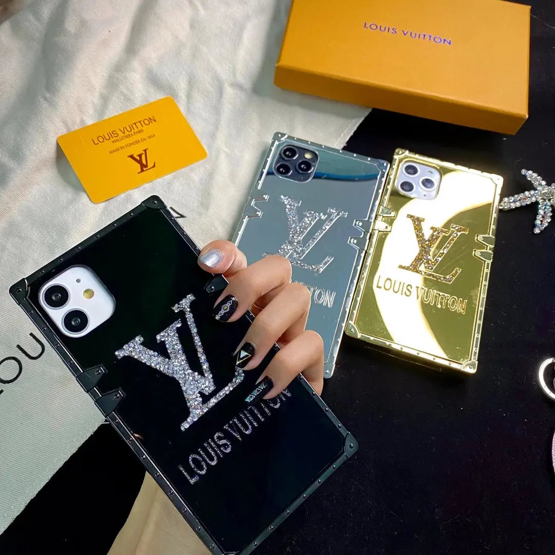 Luxury shiny mirror square phone case lbcase